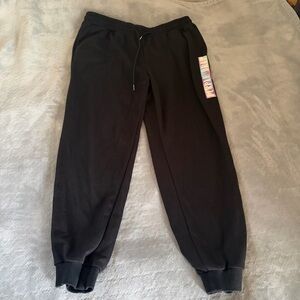 SHEIN Black Jogger Pants with Colorful Patch